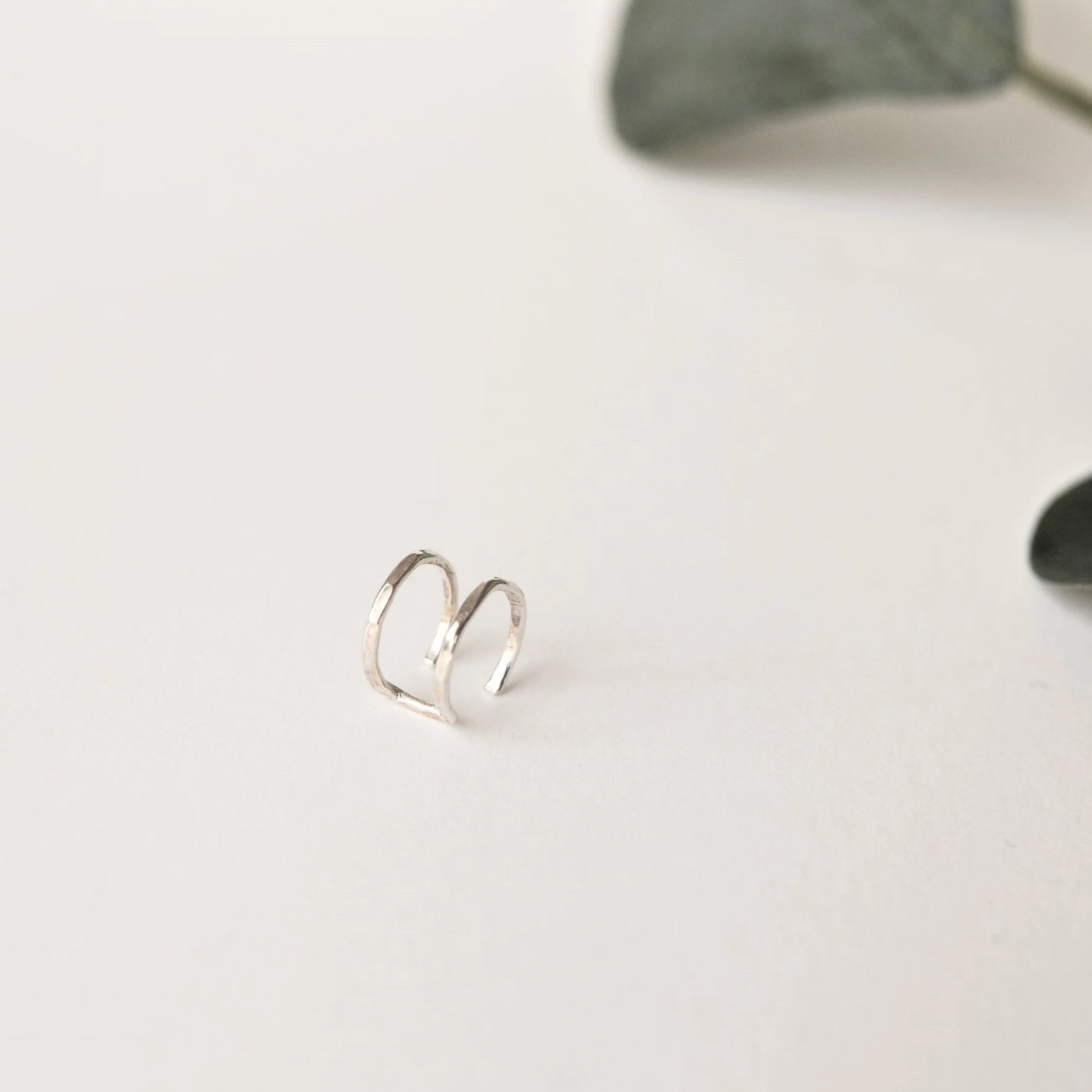 Silver Double Helix Cuff
