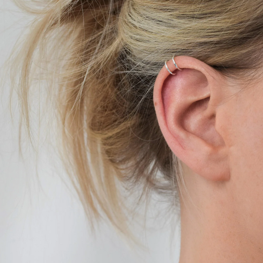 Silver Double Helix Cuff