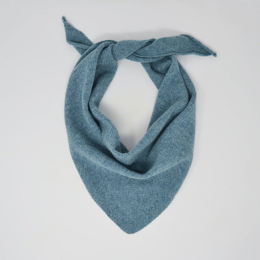 Lambswool Neckerchief - Lichen Blue