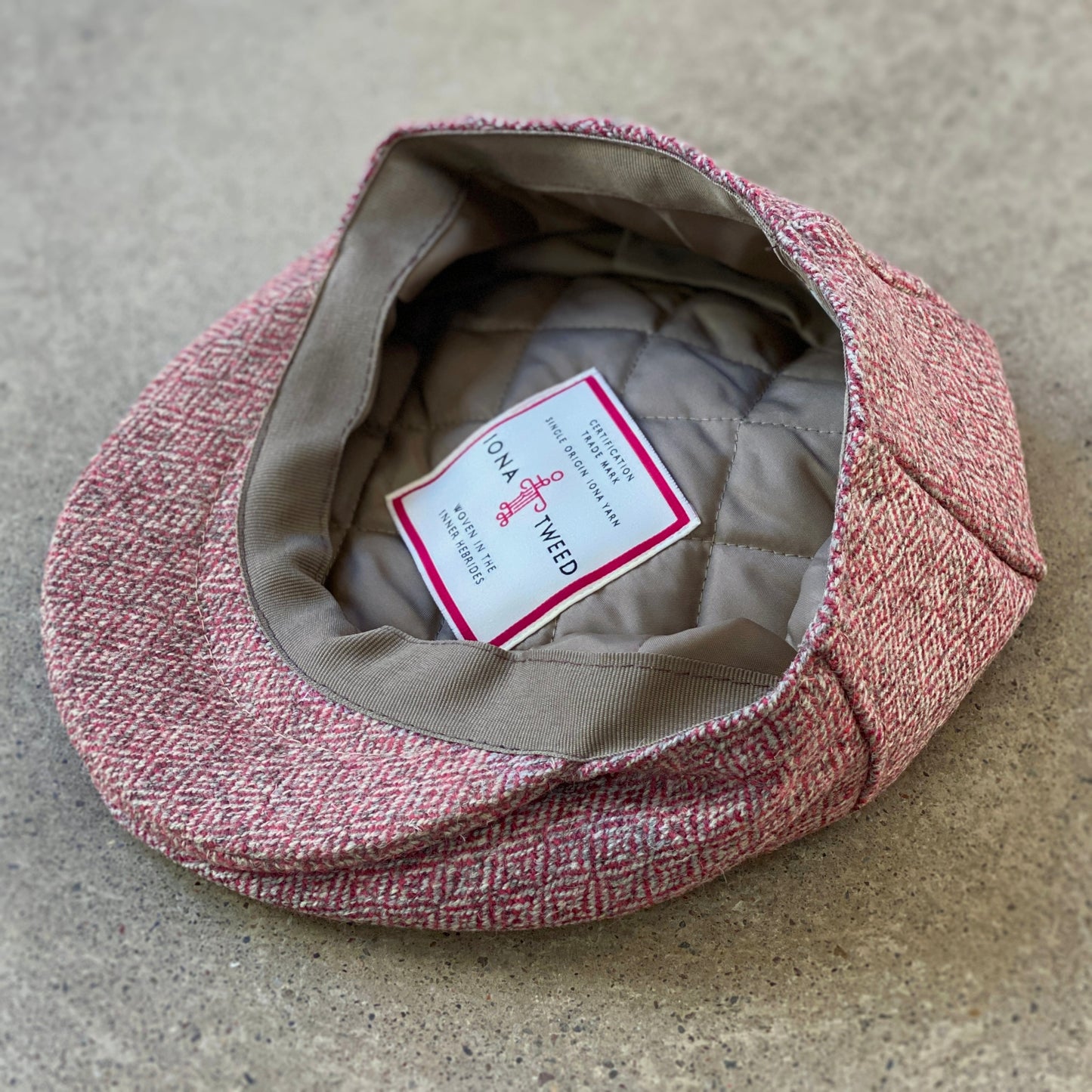Iona Tweed Bunnet - Rock Pink Diamond Twill