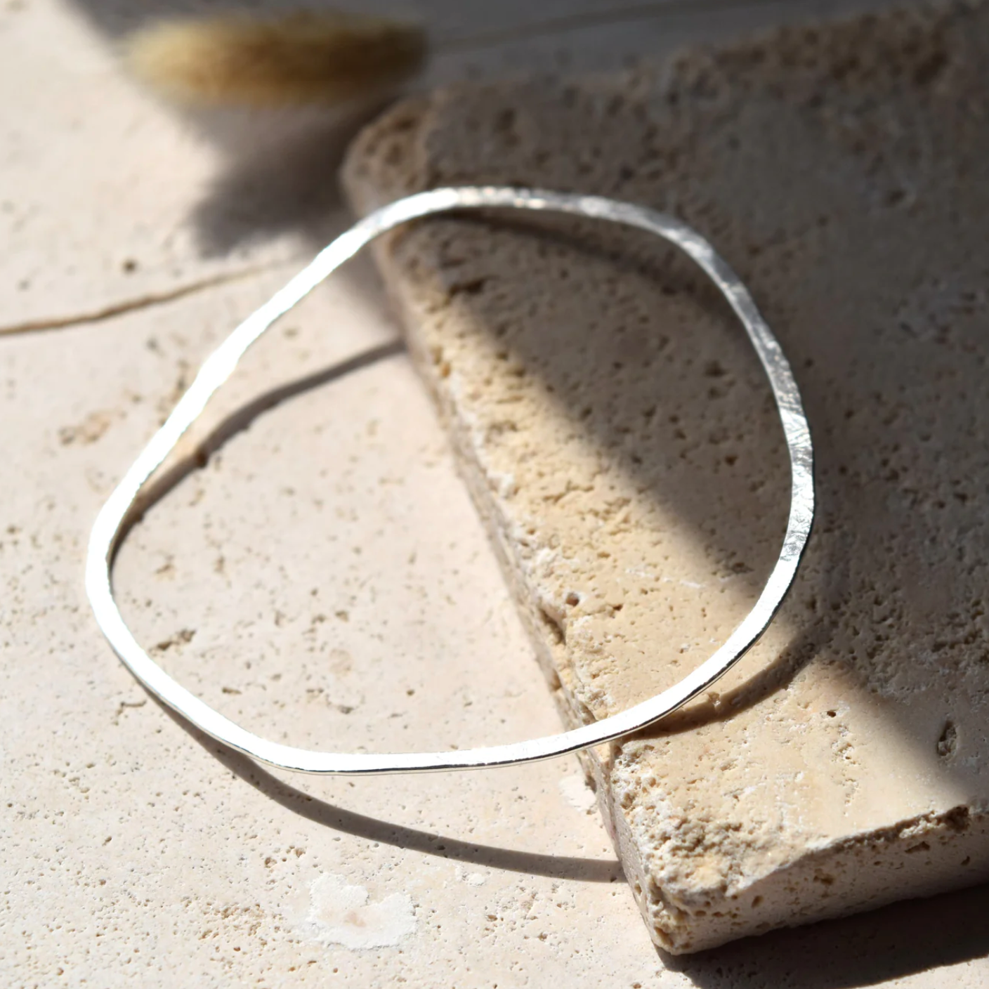 Organic Shape Flat Bangle