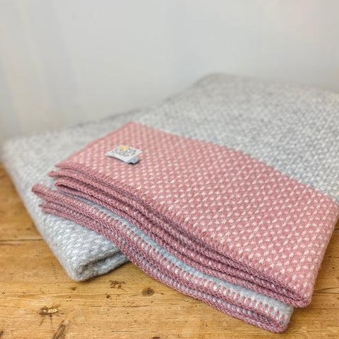Dusky Pink Crossweave Panel