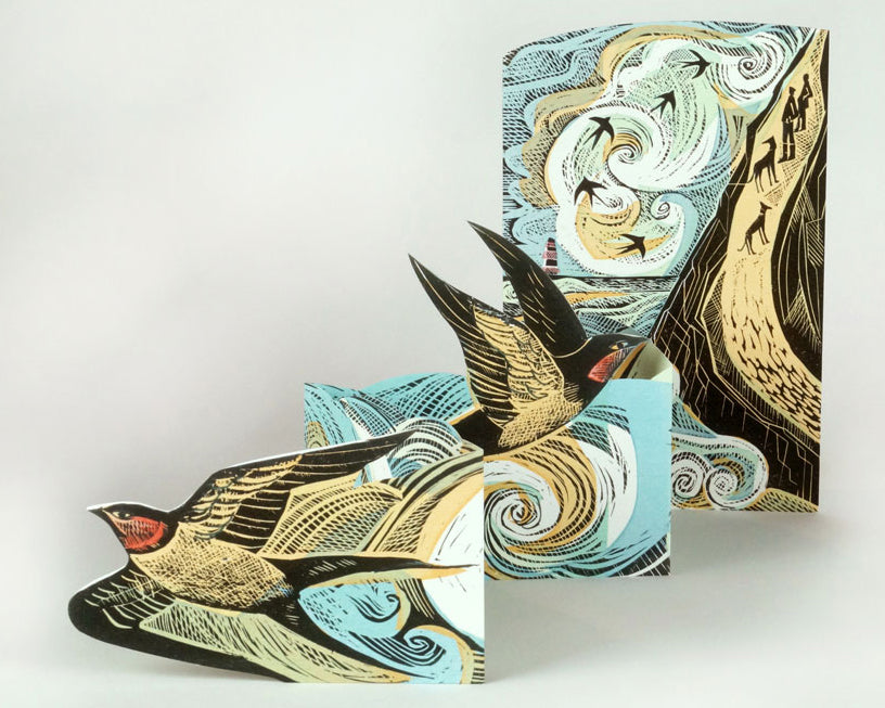 Swallows Concertina Card