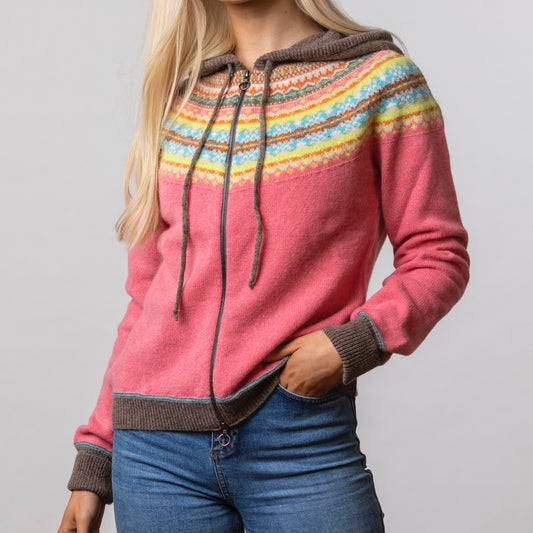 Alpine Hoody Zip Cardigan - Camellia