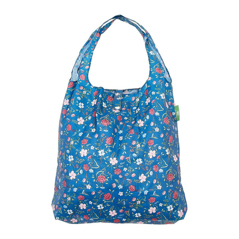 Eco Chic Floral Shopper - Navy