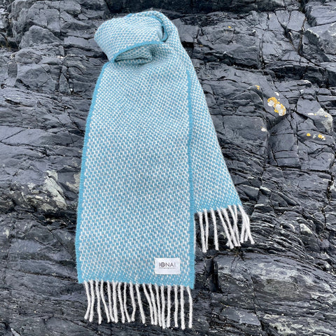 Iona Wool Woven Scarf - SMUR, Blue Teal