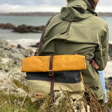Iona Tweed Rolltop Crossbody Bag - Ochre/Grey/Lichen
