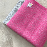 Pink & Silver Herringbone