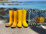 Iona Wool Felted Slippers - Yellow Wellies