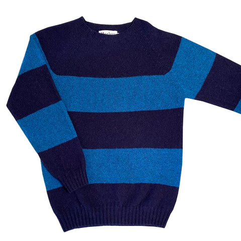 College Stripe Sweater - Navy/Atlantic Spray