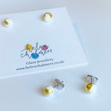 Mini Sphere Glass Studs