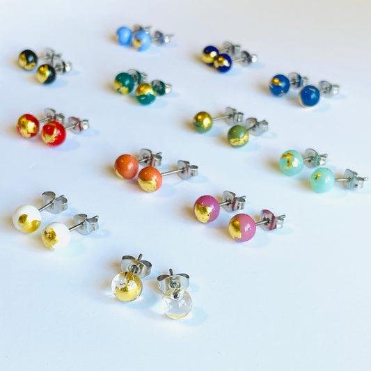 Mini Sphere Glass Studs