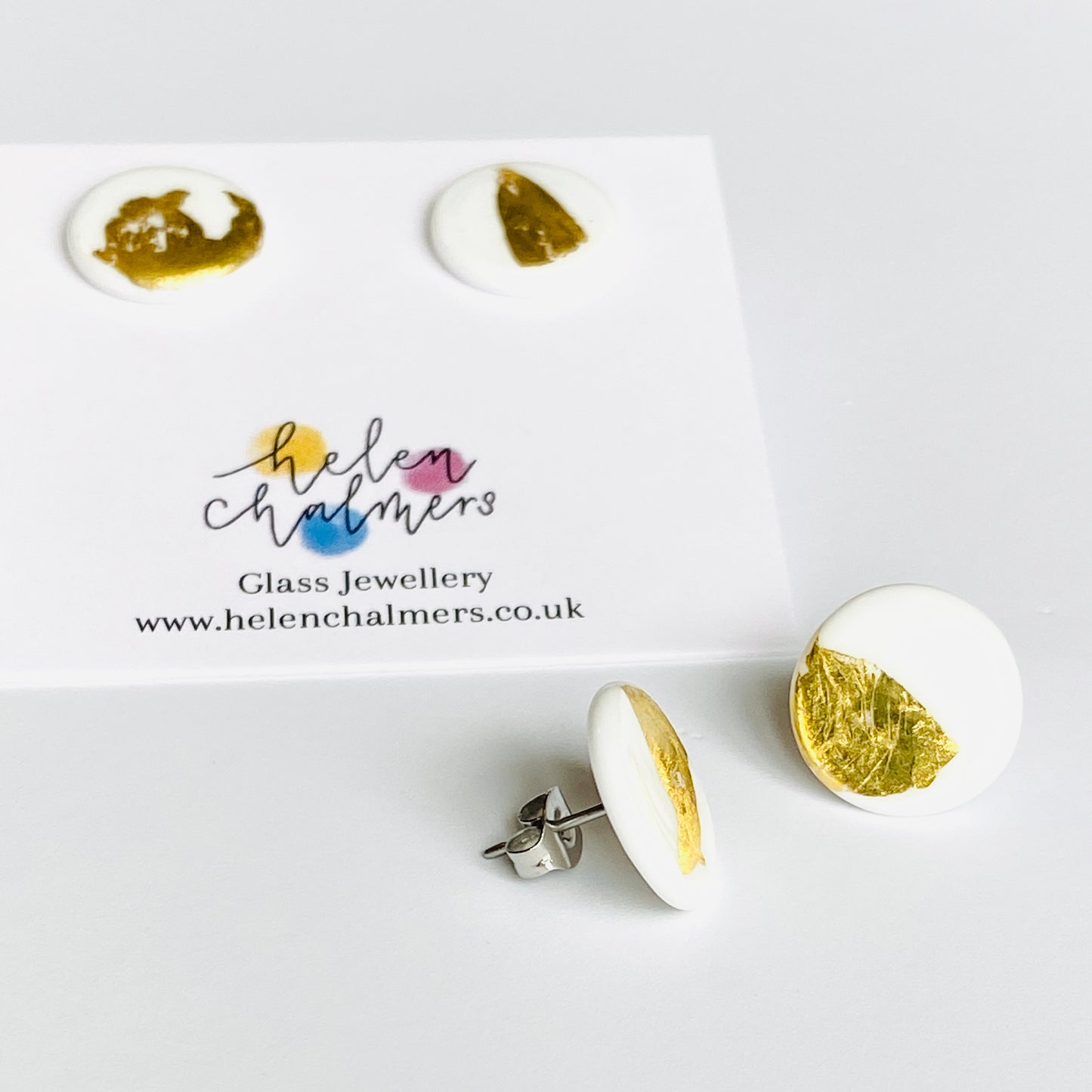 Flat Disc Glass Studs