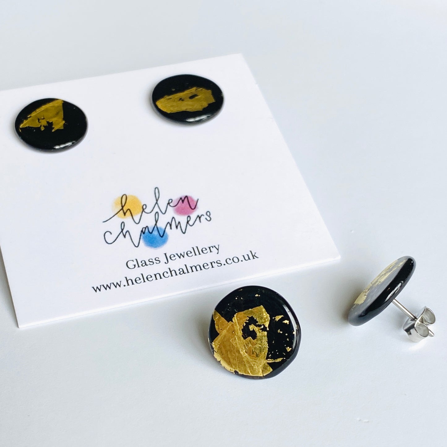 Flat Disc Glass Studs