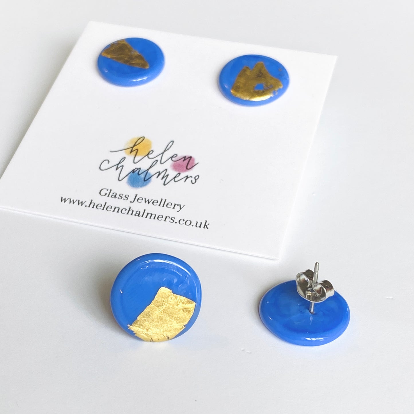 Flat Disc Glass Studs