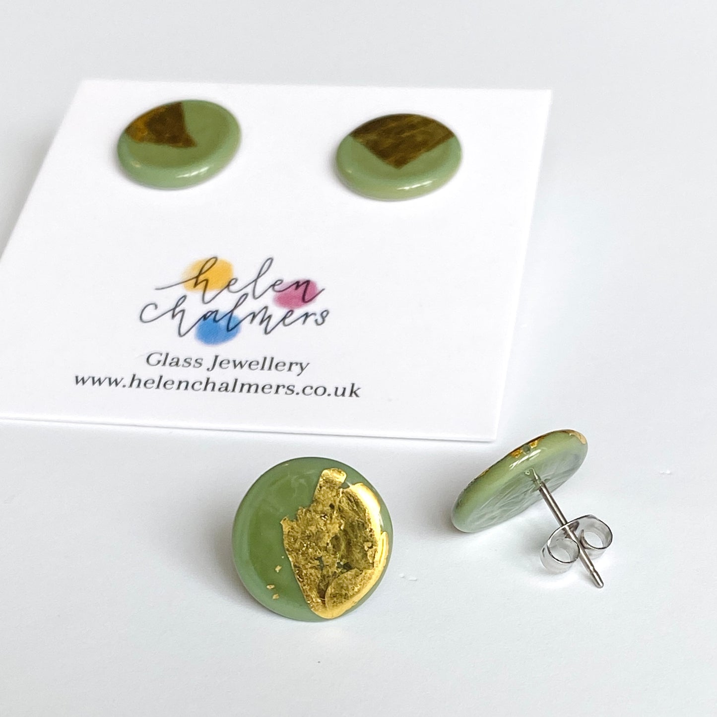 Flat Disc Glass Studs