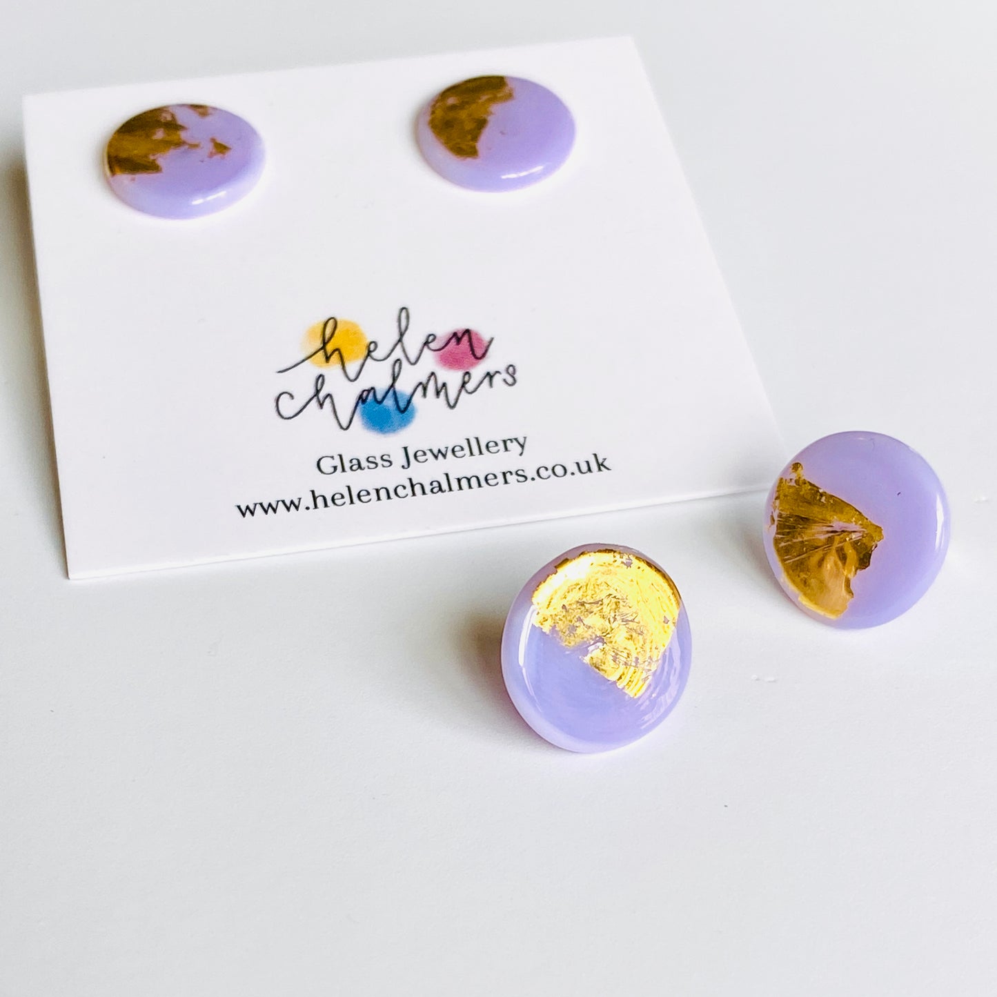 Flat Disc Glass Studs