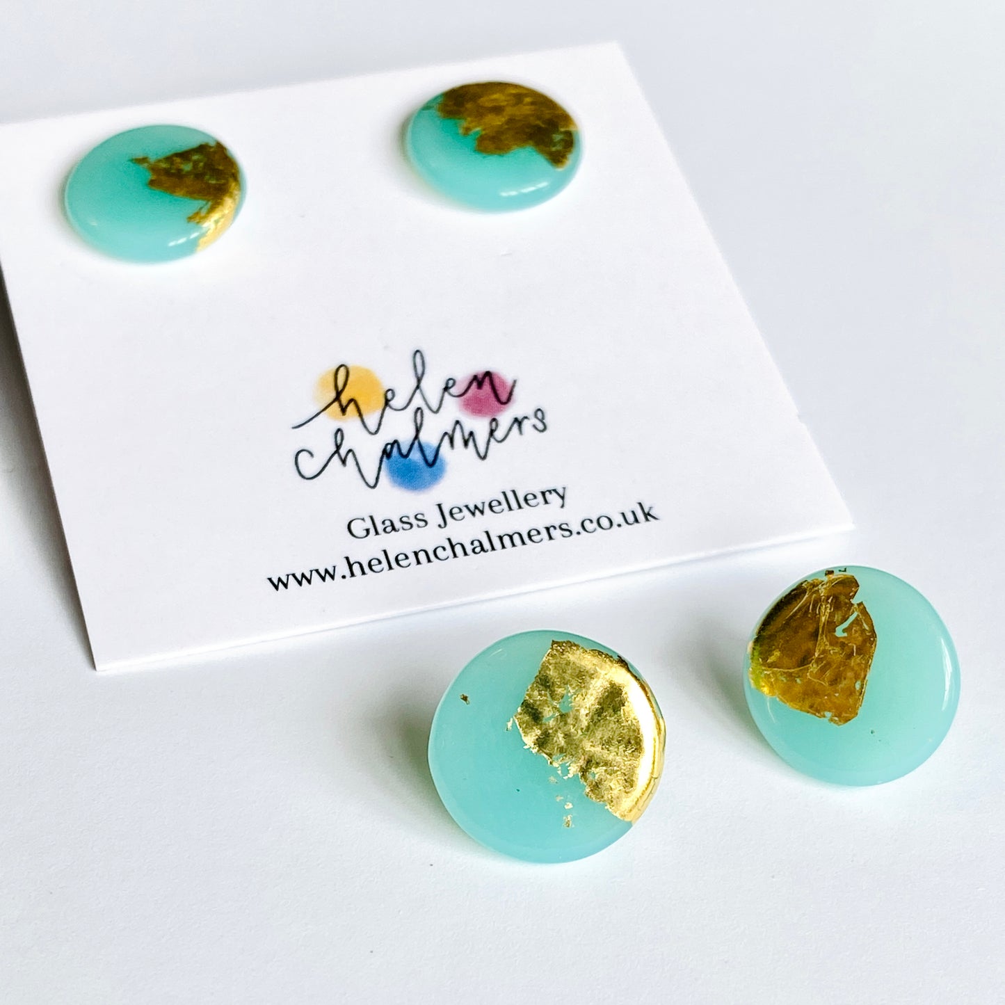Flat Disc Glass Studs