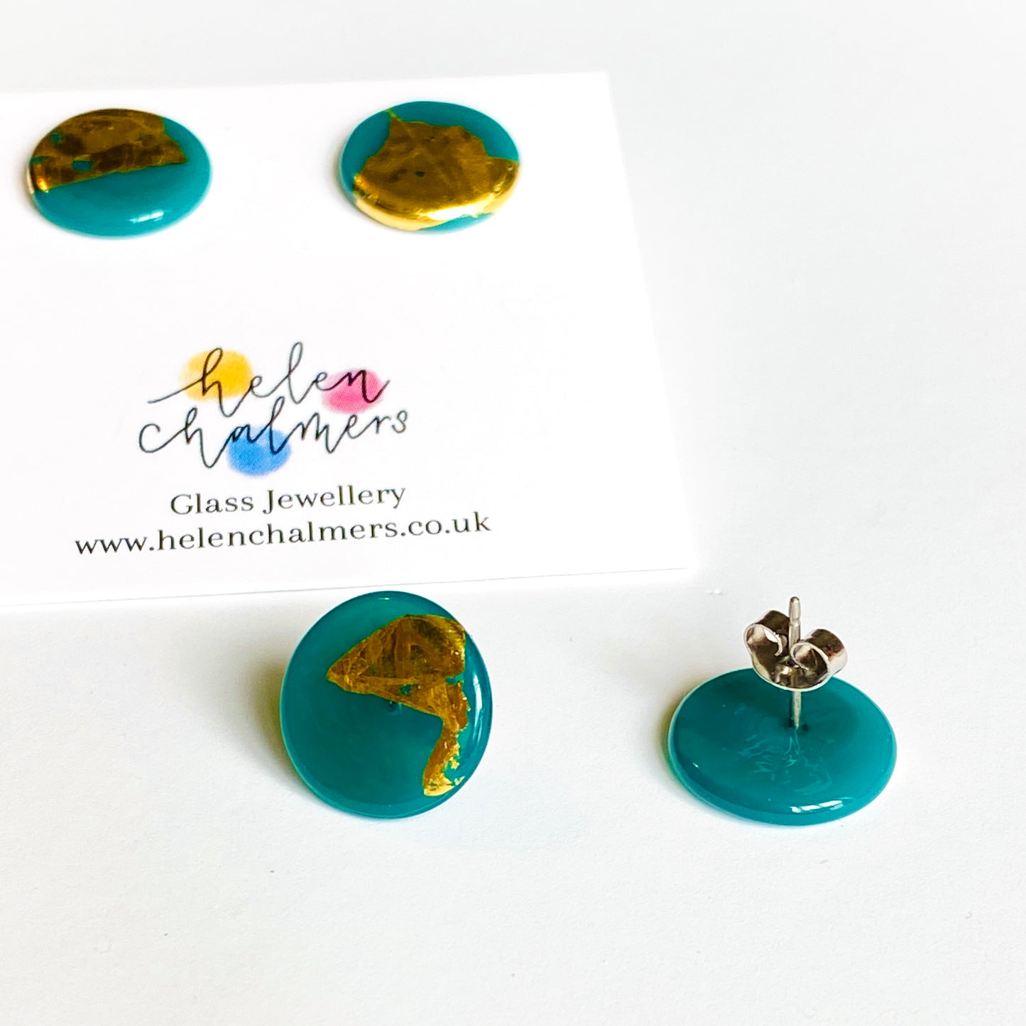 Flat Disc Glass Studs