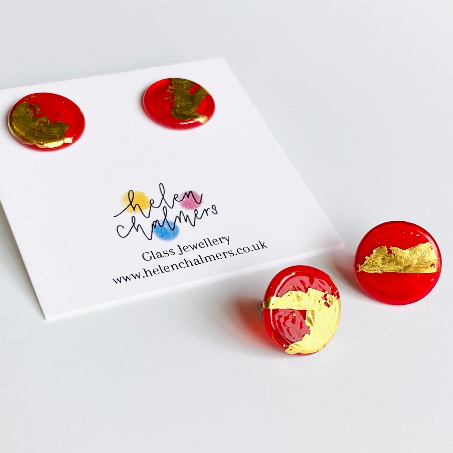 Flat Disc Glass Studs