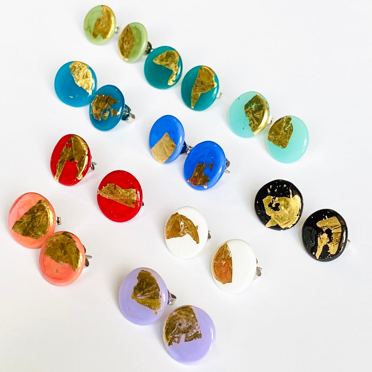Flat Disc Glass Studs