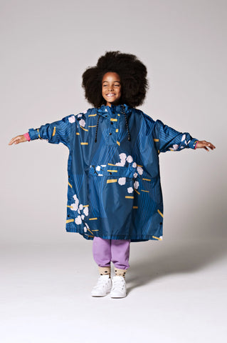 Japanese Blossom - Kids Rain Poncho