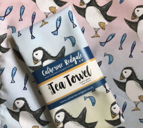 Puffin Tea Towel