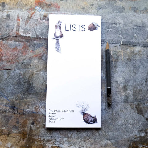 Squirrels List Pad