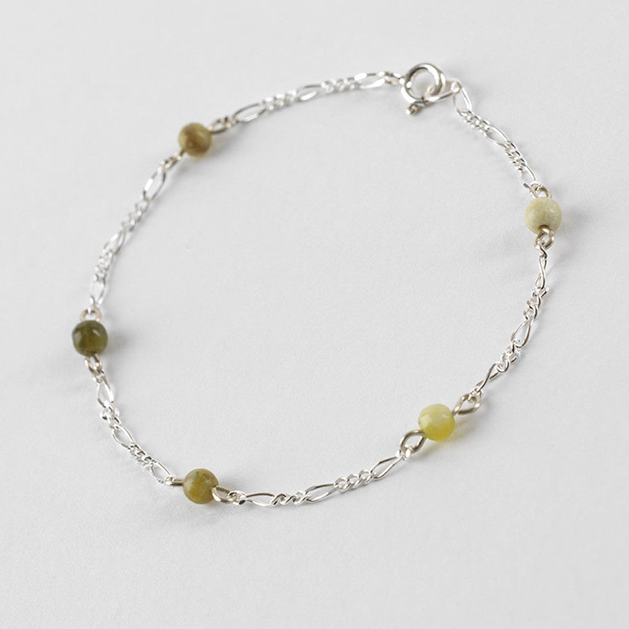 Iona Green Stone Bead Bracelet