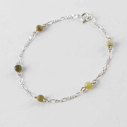 Iona Green Stone Bead Bracelet