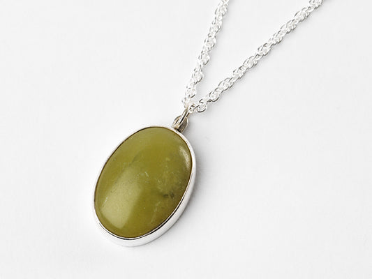 Iona Green Stone Pendant Necklace