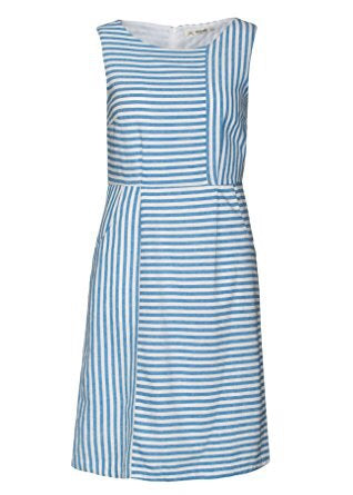 Peche Dress: Cobalt Stripe