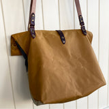 Iona Tweed Rolltop Crossbody Bag - Ochre/Grey/Lichen
